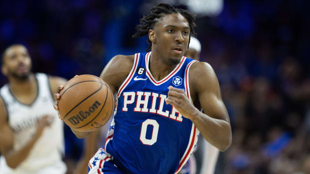 Philadelphia 76ers guard Tyrese Maxey.